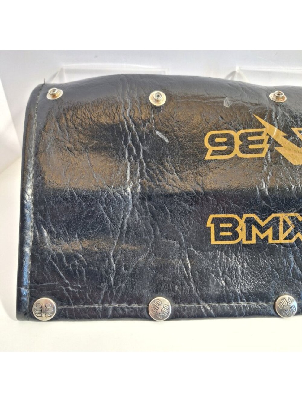 Huffy Old School BMX Racing Handlebar Pad Black Gold BMX 36 Graphics 80s - Picture 3 of 14